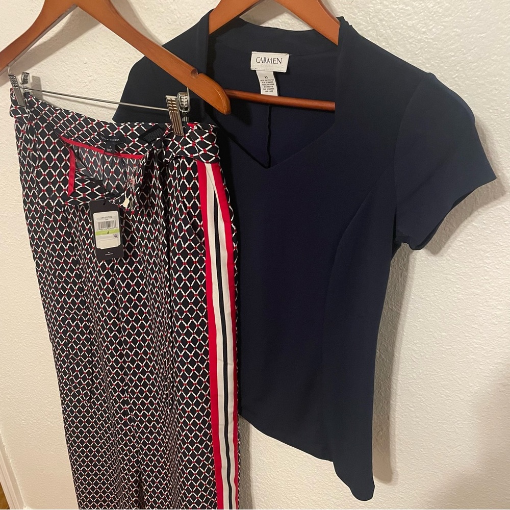 Tommy Hilfiger pants and Navy Top